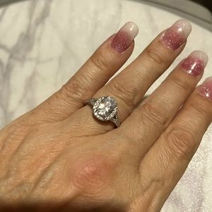 New Luxury 925 Silver Delicate Oval Diamond Ring